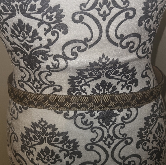 Coach Signature Leather Belt - Picture 2 of 8